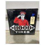 Metal Sign "Hood Tires" 17"x17"