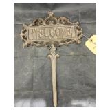 Metal "Welcome" Stake