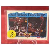 1991 NBA HOOPS HOF ROBINSON/RODMAN CARD