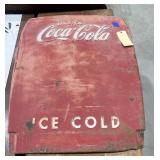 Coca Cola Metal Ice Chest Front Cover 32"x27"
