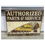 Metal Sign "Indian Motorcycle" 16"x12"