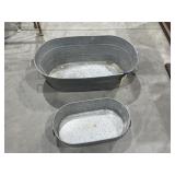 2 - Galvanized Tubs