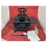 Cast Iron Stove Salesman Sample & Doily
