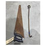 Metal Eye Hook & Hand Saw