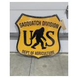 Metal Sign "Sasquatch" 22"x23"