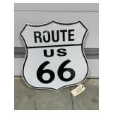 Metal Sign "Route 66" 22"x23"