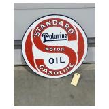 Porcelain Double Sided Sign "Polarine..." 24" D