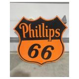 Porcelain Double Sided Sign "Phillips 66"