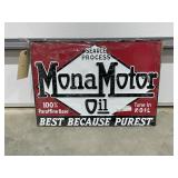 Metal Sign "Mona Motor Oil" 20"x14"