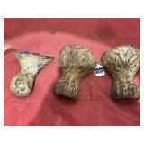 3 - Cast Iron Claw Foot Legs