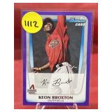 PURPLE ROOKIE CARD 2011 BOOWMAN KEON BROXTON