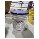 Bucket w/Stained Glass & Bottles