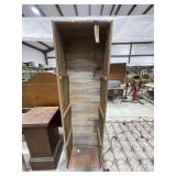 Barnwood Shelf Unit w/3 Glass Shelves