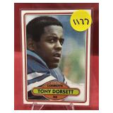 EARLY CARD 1980 TOPPS HOF TONY DORSETT