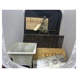 Magazine Basket w/Wooden Dï¿½cor & Basket