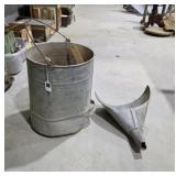 Galvanized Metal Can w/Spout