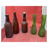 5 Pcs - Bottles & Vases