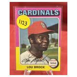 HIGH GRADE VINTAGE 1975 TOPPS HOF LOU BROCK