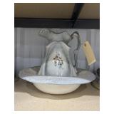 Ceramic Pitcher & Bowl