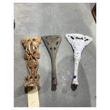 3 - Vintage Metal Stove Legs
