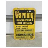 Metal Sign "Warning" 12"x18"