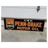 Metal Sign "Penndrake Motor Oil" 47"x14"