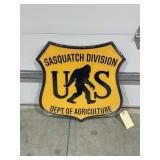 Metal Sign "Sasquatch" 23"x22"