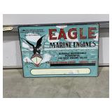 Metal Sign "Eagle Marine Engines" 20"x14"