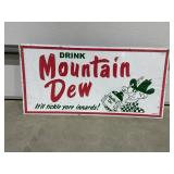Metal Sign "Mt Dew" 29"x14"
