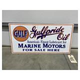 Metal Sign "Gulf Pride Oil" 28"x14"