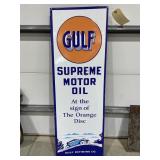 Metal Sign "Gulf Motor Oil" 42"x14"
