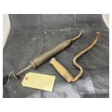 Vintage Grease Gun & Hay Hook