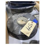 Pile of Vintage Vinyl Records