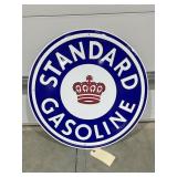 Metal Sign "Standard Gasoline" 23-1/2" Dia