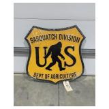 Metal Sign "Sasquatch" 23"x23"