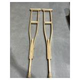 Pair Wooden Crutches