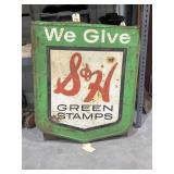 Metal Single Sided "S&H Green stamps" Sign