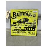 Metal Sign "Buffalo Motor Oil" 17"x17"