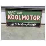 Metal Sign "Kool Motor" 24"x12"
