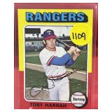 HIGH GRADE VINTAGE 1975 TOPPS TOBY HARRAH