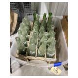 Coca Cola Crate w/Coke & 7 Up Bottles