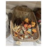 Vintage Basket w/Assorted Home Dï¿½cor