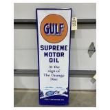 Metal Sign "Gulf" 14"x42"