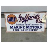 Metal Sign "Gulf Pride Oil" 28"x14"