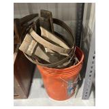 Wood Barrell Pieces in Bucket