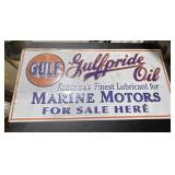 Metal Sign "Gulf Pride Oil" 28"x14"