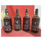 4 - Glass Crazy Horse Bottles