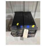 2 Pcs - 2-Drawer Metal File Drawers
