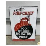Metal Sign "Fire Chief" 14"x20"