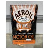Metal Sign "Aeroil Motor Oil" 11"x19"
